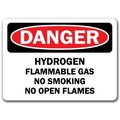 Signmission Danger-Hydrogen Flammable Gas No Smoking Flames-10x14 OSHA, DS-Hydrogen Flammable Gas No Smoking DS-Hydrogen Flammable Gas No Smoking